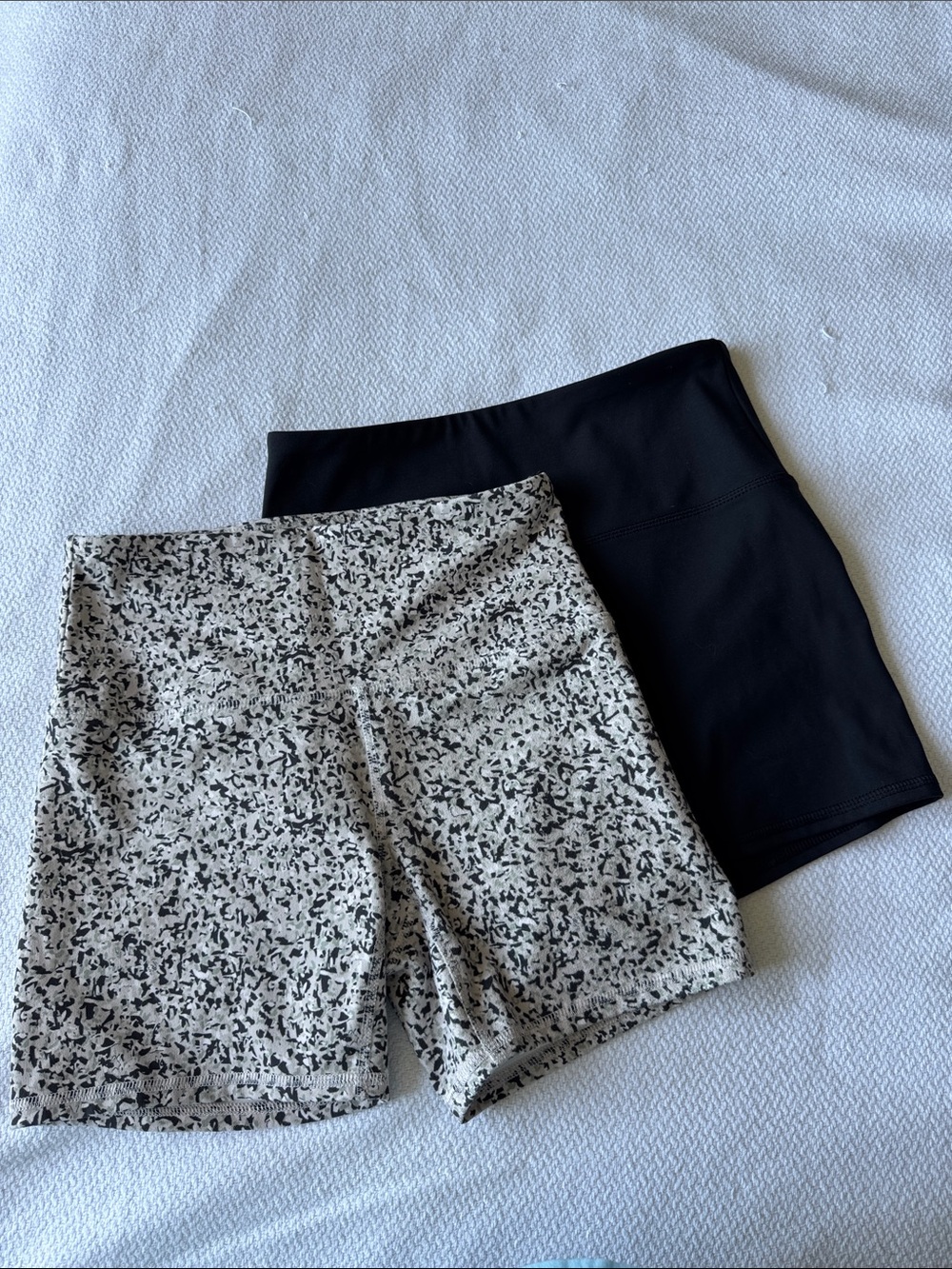 RBX Women's Black & Cream Speckle Bike Shorts - 2-Pack